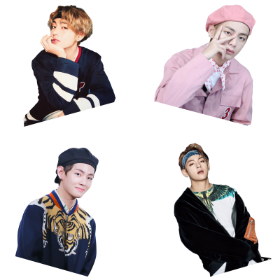 Taehyung Cute And Elegant Stickers Pack.