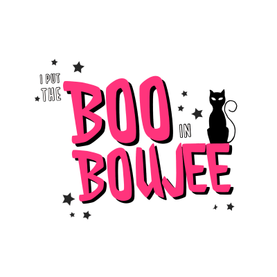 I put the Boo in Boujee Catoween Halloween Funny Quote Pink Design