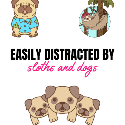 Easily distracted by sloths and dogs
