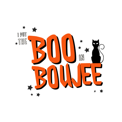 I put the Boo in Boujee Catoween Halloween Funny Quote Orange Design