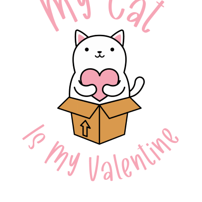 My Cat Is My Valentine - Funny Cat Lovers Shirt