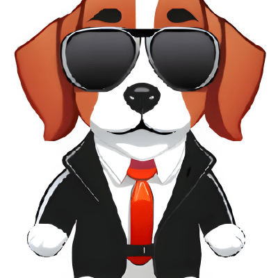 Cute Dog Great Lovely Beagle with Black Suit