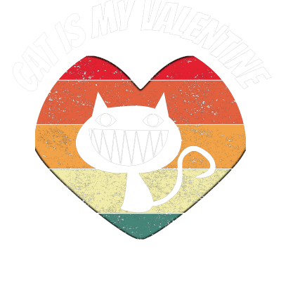 My cat is my valentine - Happy Valentines day love Hearts (2021)
