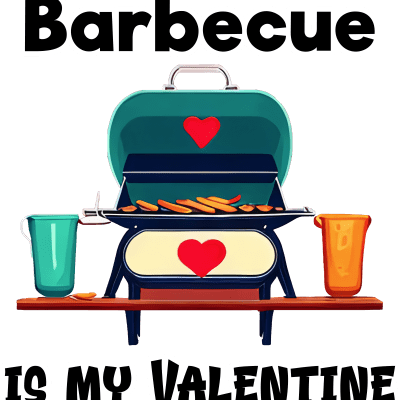 Barbecue is my valentine, valentine's day funny design