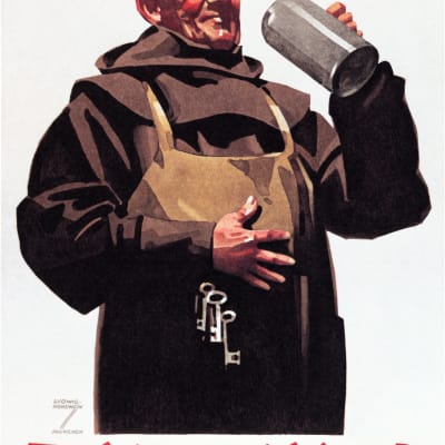 FRANZISKANER BRAU MUNCHEN German Vintage Beer Advertisement