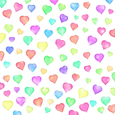 Cute Valentines day colorful hearts pattern design