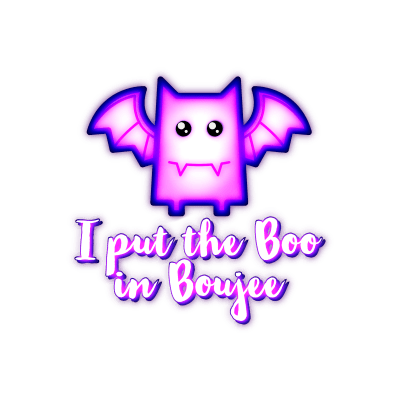 I put the Boo in Boujee Halloween Funny Quote Purple Design