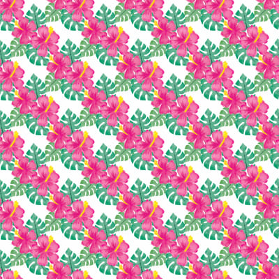 Tropical Floral Background Digital Paper Pattern