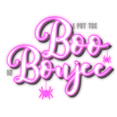 I put the Boo in Boujee Halloween Funny Glowy Quote Pink Design