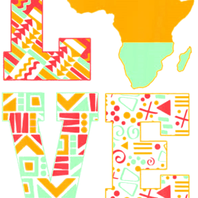LOVE Black History Month Africa Map