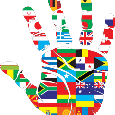 Flags Hand World Handprint Nations Love