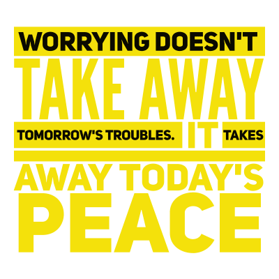 Worrying troubles peace yellow