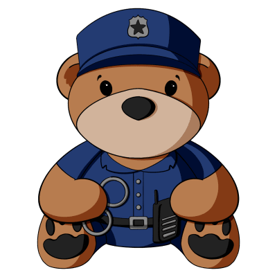 Blue Uniform Police Teddy Bear