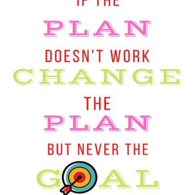 If The Plan Doesn't Work Change The Plan Not Goal