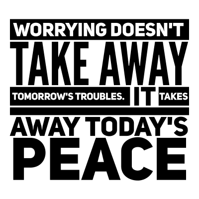 Worrying troubles peace black