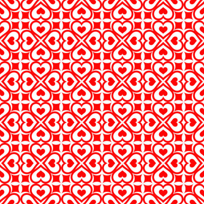Valentines day red heart pattern