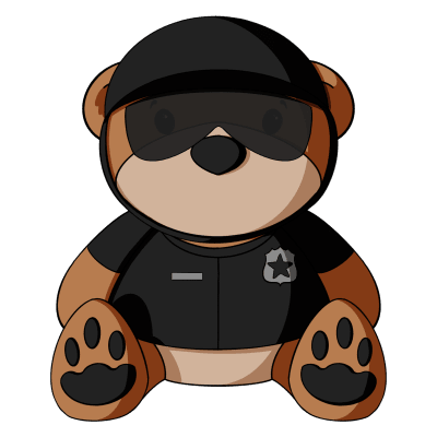 Black Uniform Police Teddy Bear