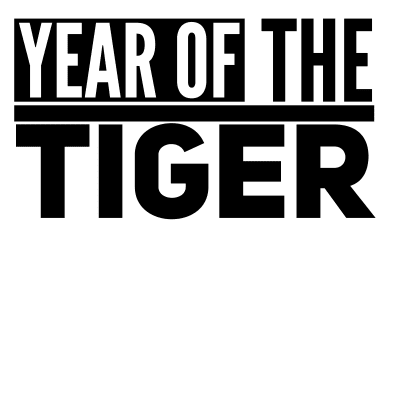 Happy Chinese new year of the tiger black