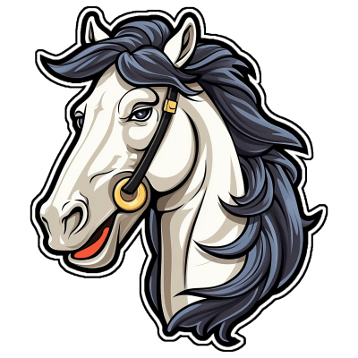 Handsome Horse Sticker