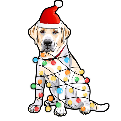Funny Christmas Tree Light Bulb Labrador Retriever