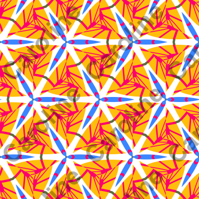 Bright and Cheerful Nordic Scandinavian Geometric Color Pattern in Blue, Green, Purple, Yellow, Orange, and Red
