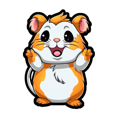 Cute Happy Hamster Sticker