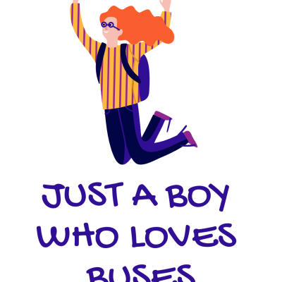 Just a boy who loves buses