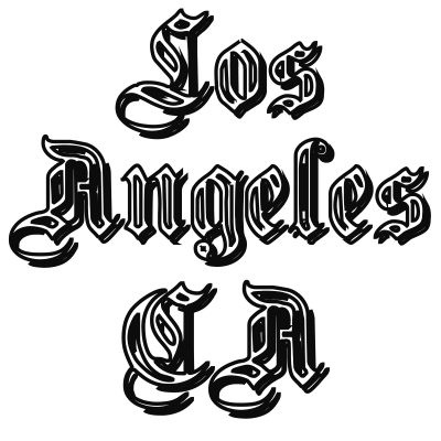 Los Angeles LA California CA Text