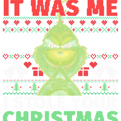 Funny Classic Smirk Green Ugly Christmas Pixel Art