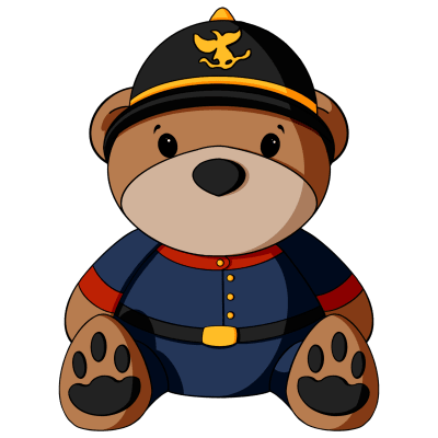 German Officer Teddy Bear