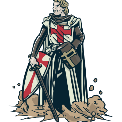Serious Medieval Knight Crusader Knights Templar