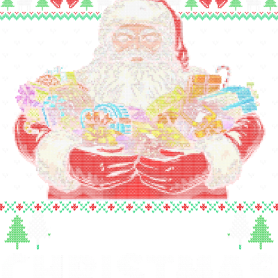 Funny Classic Santa Claus Merry Christmas Pixel Art