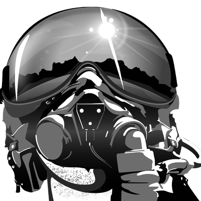 Fighter Pilot Helmet and Mask