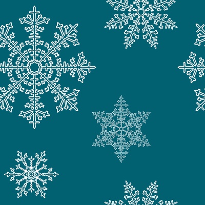 Navi snowflakes elegant blue green pattern