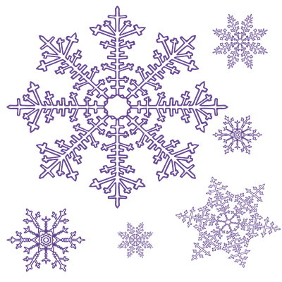 Purple and white snowflakes winter dream