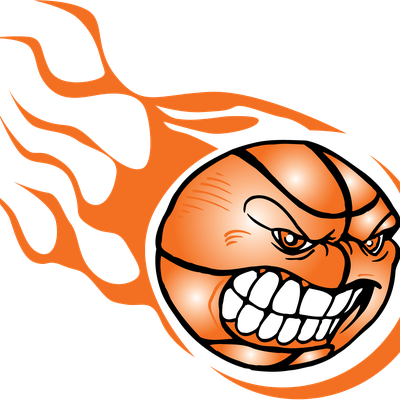 Angry Flaming Basketball Ball