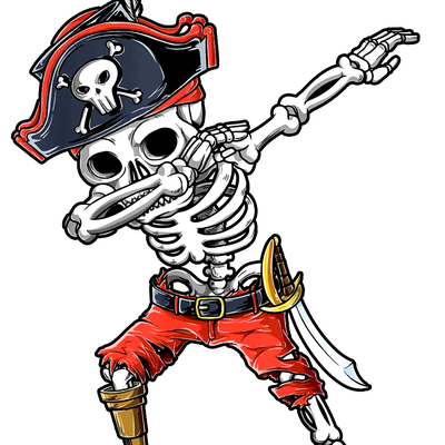 dabbing skeletone pirate halloween kids jolly rogger skeleton