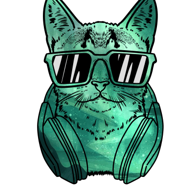 Music Lover Cat DJ, Headphones