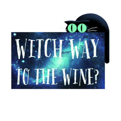 Witch Way To The WineWitch Way To The Wine Funny Halloween Cat Design