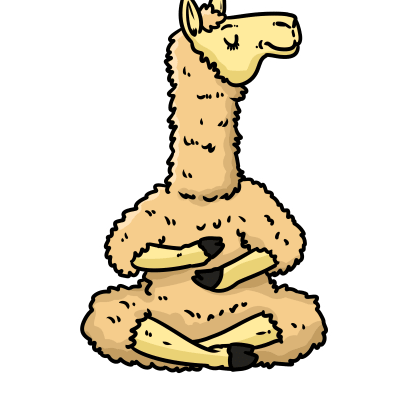 Llama Yoga Namaste Medidation Zen
