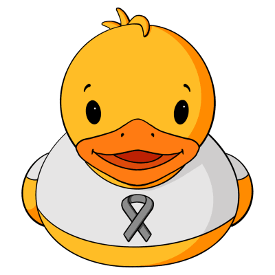 Brain Cancer Awareness Rubber Duck