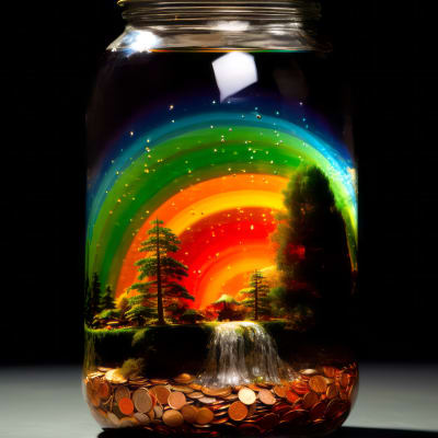 Life in a jar #1 Forest rainbow