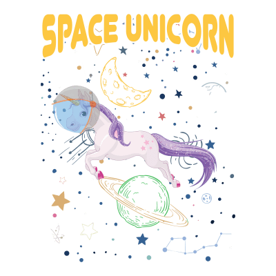 Space Unicorn Astronaut Planet Travel