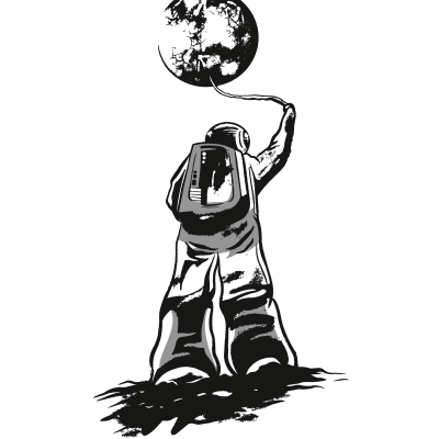 Astronaut & Moon