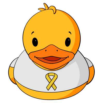 Sarcoma/Bone Cancer Awareness Rubber Duck