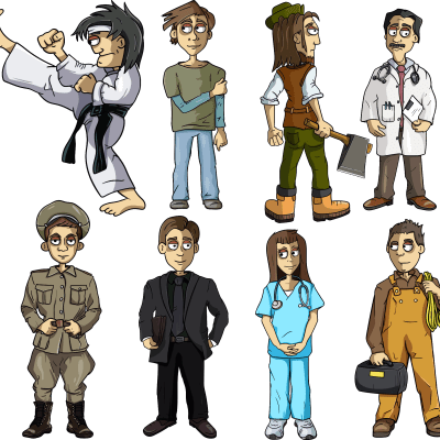 Profession Work Characters Doctor Manager Medic