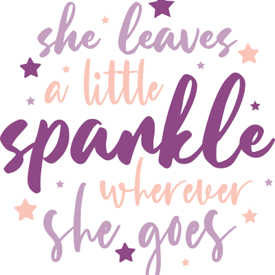 She leaves a little sparkle