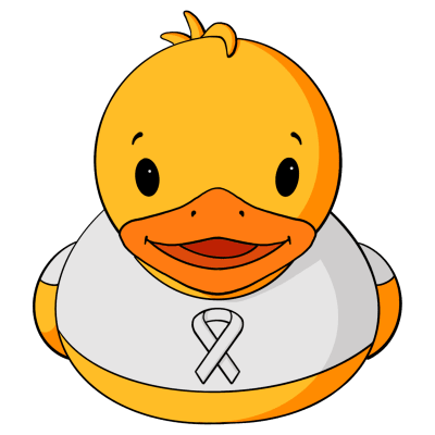 Lung Cancer Awareness Rubber Duck