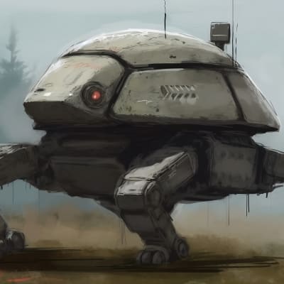 Turtle Robot Mecha with a pilot