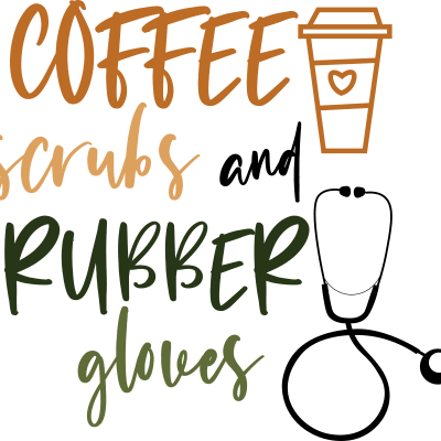 Coffee, scrubs and rubber gloves